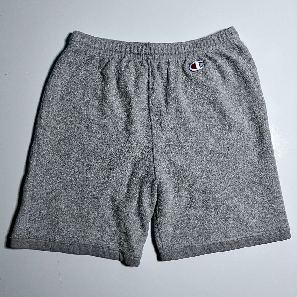 Champion Vintage Made in USA Shorts Medium Heather Gray Fleece Sweatshorts 90s